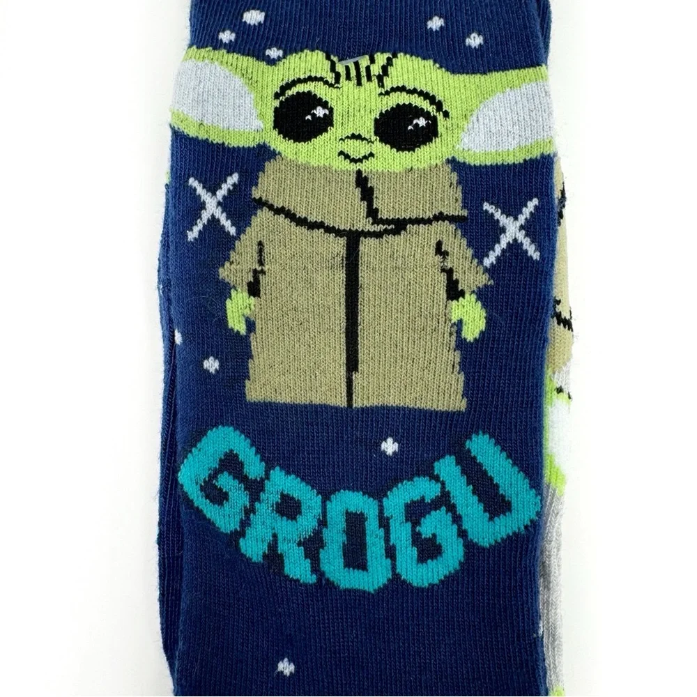 Star Wars The Mandalorian Crew Socks Mens Womens Grogu Baby Yoda Fun Disney Gift